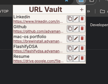 URL Vault – Chrome Link Manager